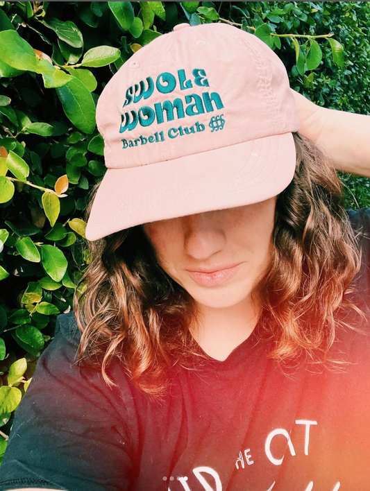 Swole Woman Barbell Club Six-Panel Hat