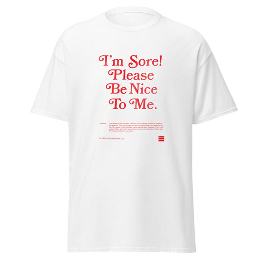 I'm Sore! Please Be Nice to Me T-Shirt 3XL+
